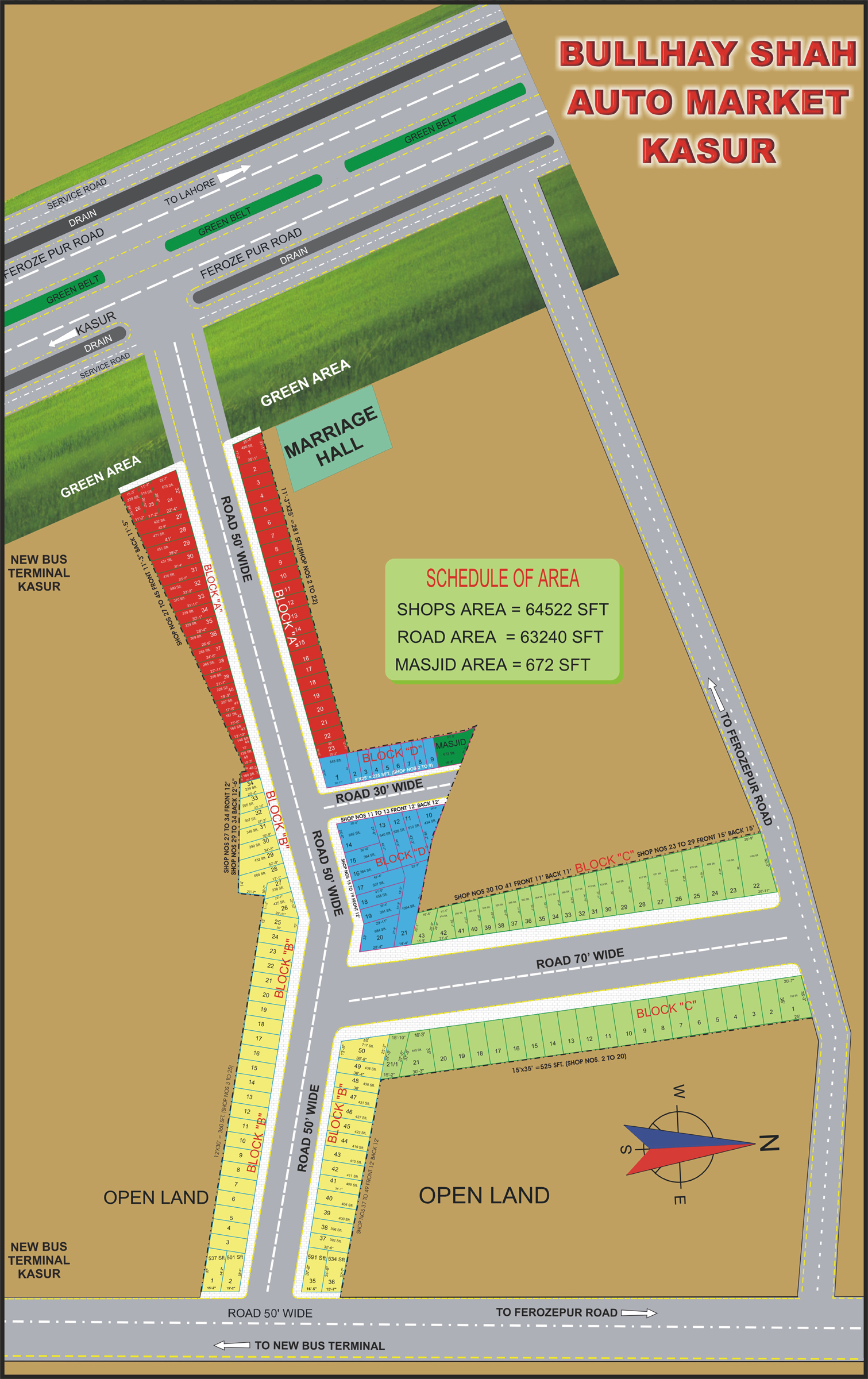 Bulhe Shah Auto Market Map